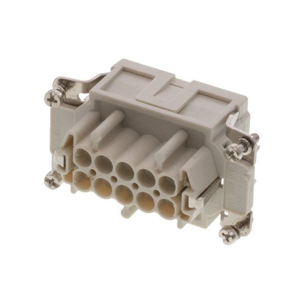 Molex Gwconnect Spring Terminal Insert, Female, 10-Pole, 16A, Silver (Ag) Plated Contact, Size 10B 7310.5852.0